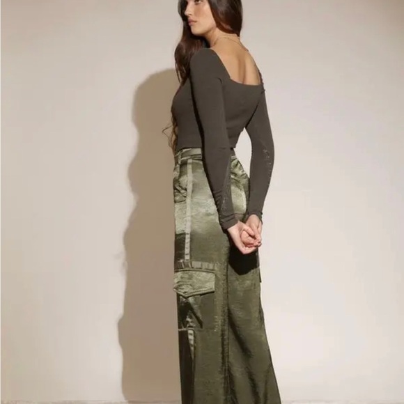 SALE NWOT Avec Les Filles rib knit square neck top - Picture 4 of 10